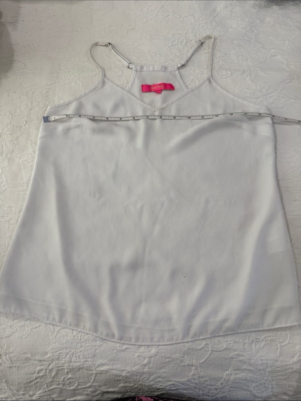 Lilly Pulitzer White Spaghetti Strap Tank